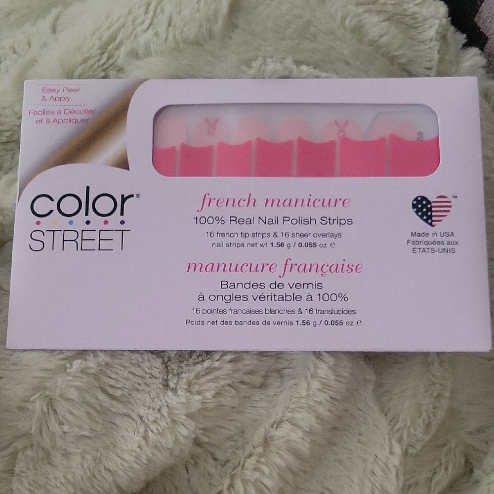 Color Street French Manicure Nail Strips - Pink Breast Cancer Awareness